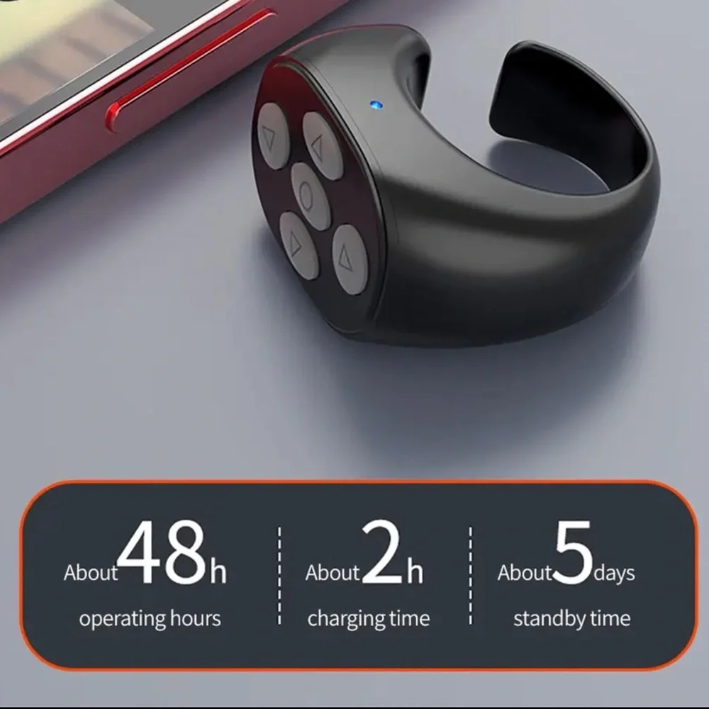 TikTok Control Ring Kindle APP Page Turner Scrolling Ring Bluetooth Selfies etc - Picture 3 of 7